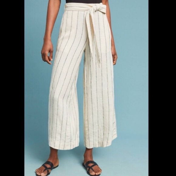 Anthropologie Portia Wide Leg Linen 